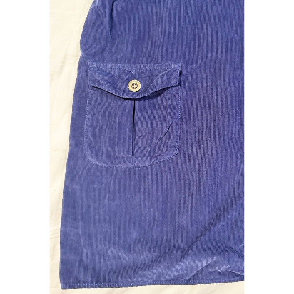 Vtg old navy Corduroy Shirt Dress S Blue Button Tab Long Sleeve Indie Grunge Y2K - Picture 9 of 16